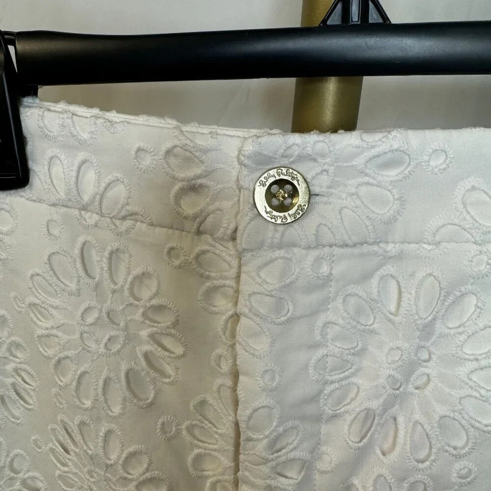 NWT Lilly Pulitzer Shorts Gretchen High Rise 5" White Dressy size 10 size 12 - Picture 2 of 4
